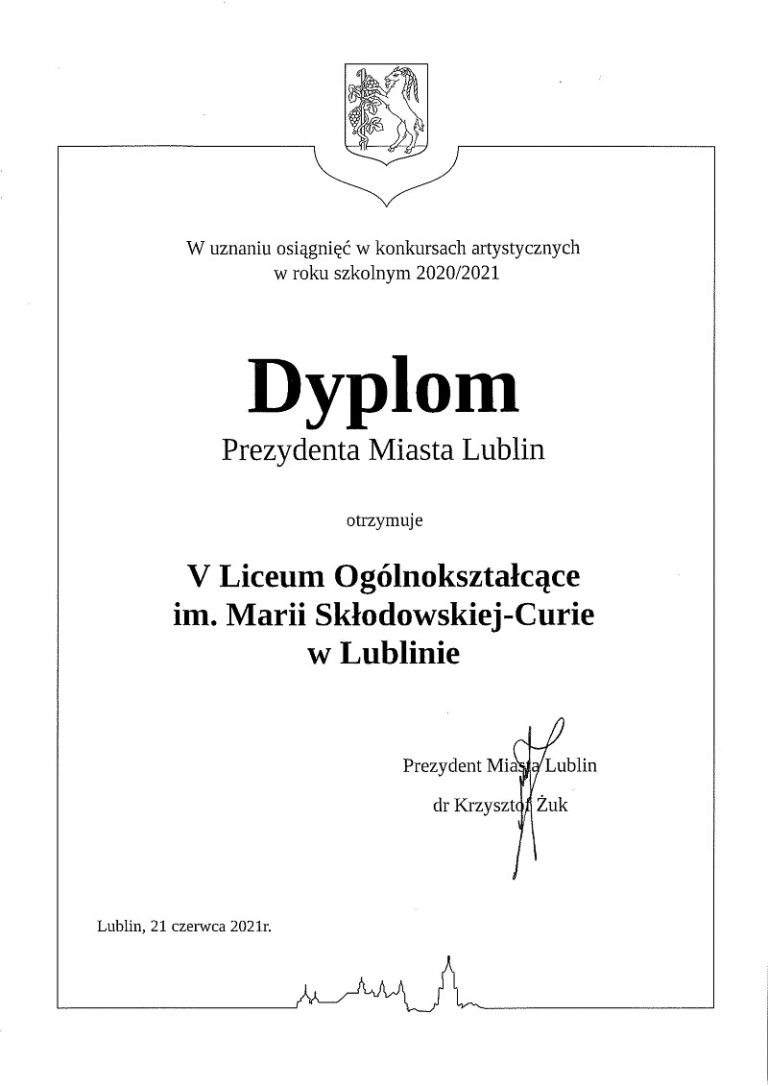 V LO im. Marii Skłodowskiej-Curie w Lublinie – Trzeba mieć odwagę i